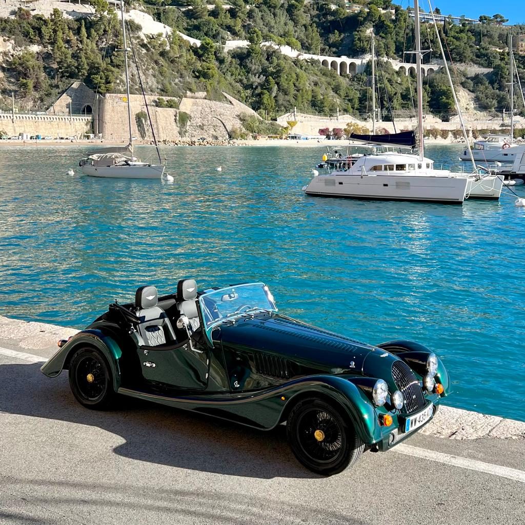 Vintage roadster on the Riviera