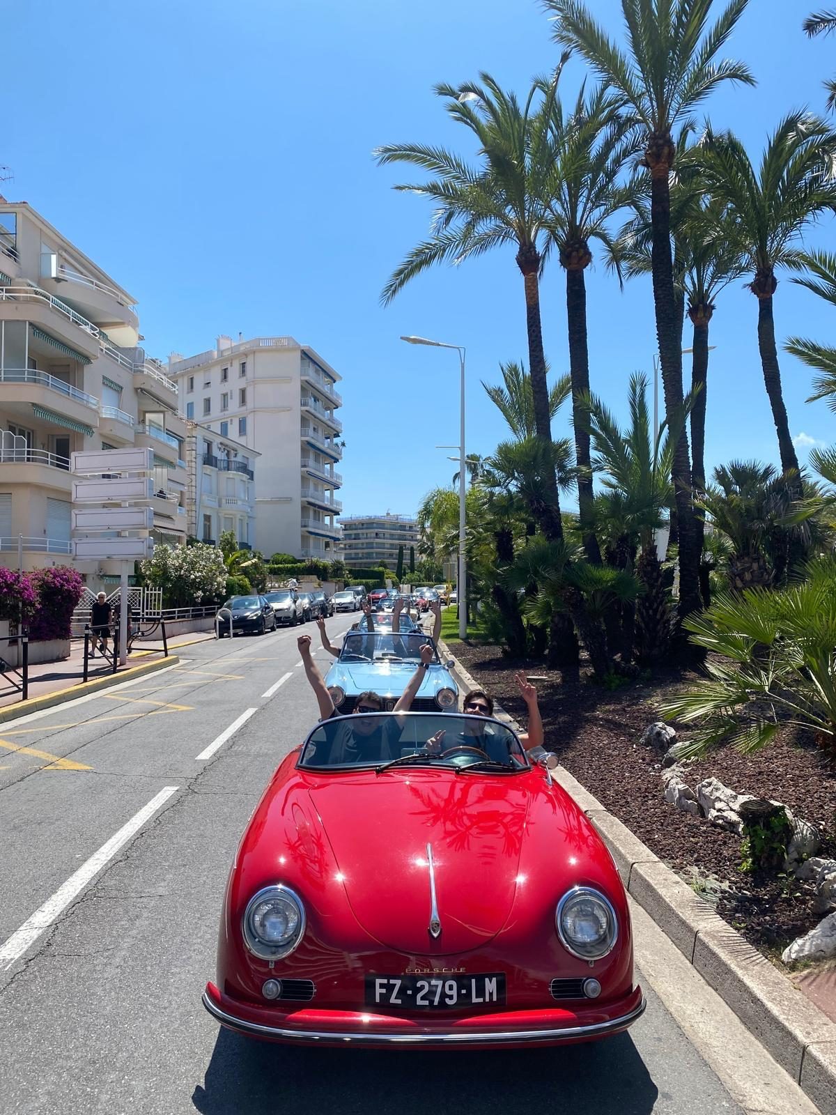 Classic car rally on the Riviera